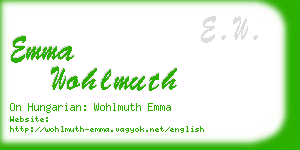 emma wohlmuth business card